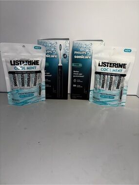 Oral Care Bundle: 2 Philips Sonicare 1100 + 2 Listerine On-The-Go 15ct